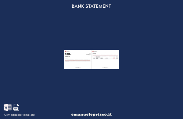 modello di pagine di parole dell'estratto conto bancario di Dukascopy Svizzera i